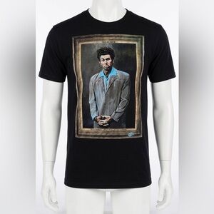 Seinfeld The Kramer Portrait Black T-Shirt Black Graphic Retro Tee Size Mens XL